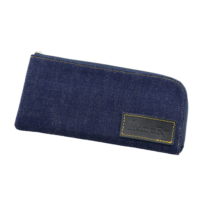 琉球藍染デニム長財布