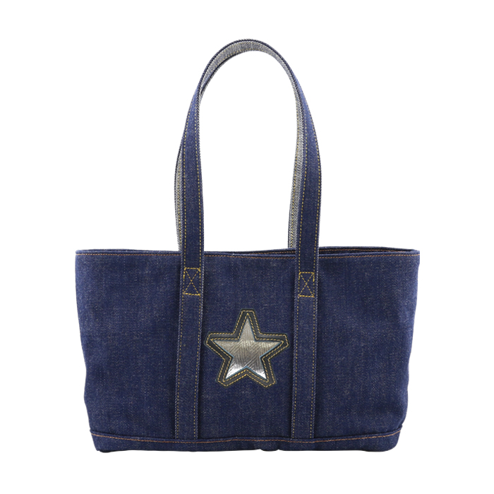 琉球藍染デニムトートバッグ　M