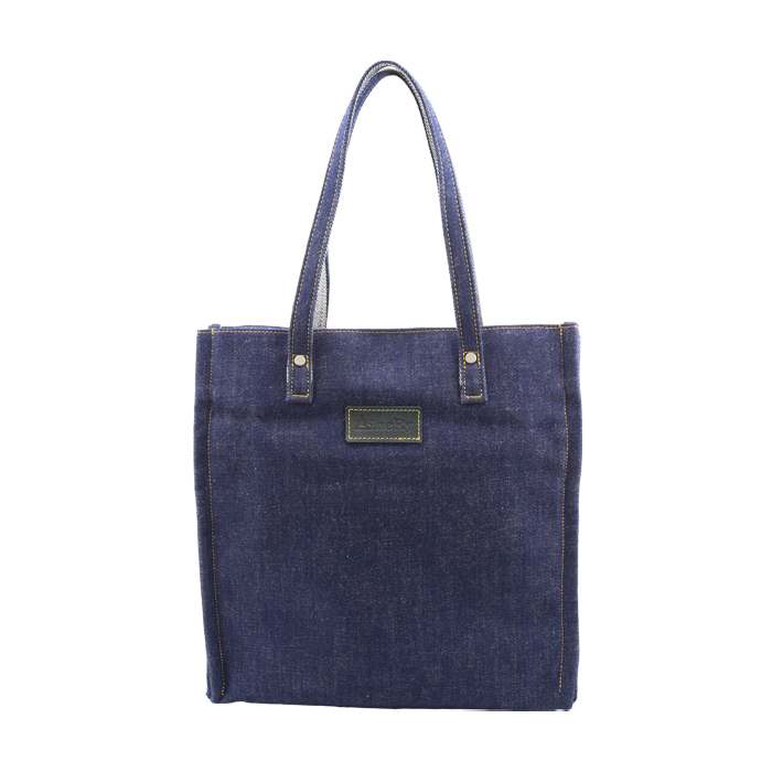 琉球藍染デニムトートバッグ縦型